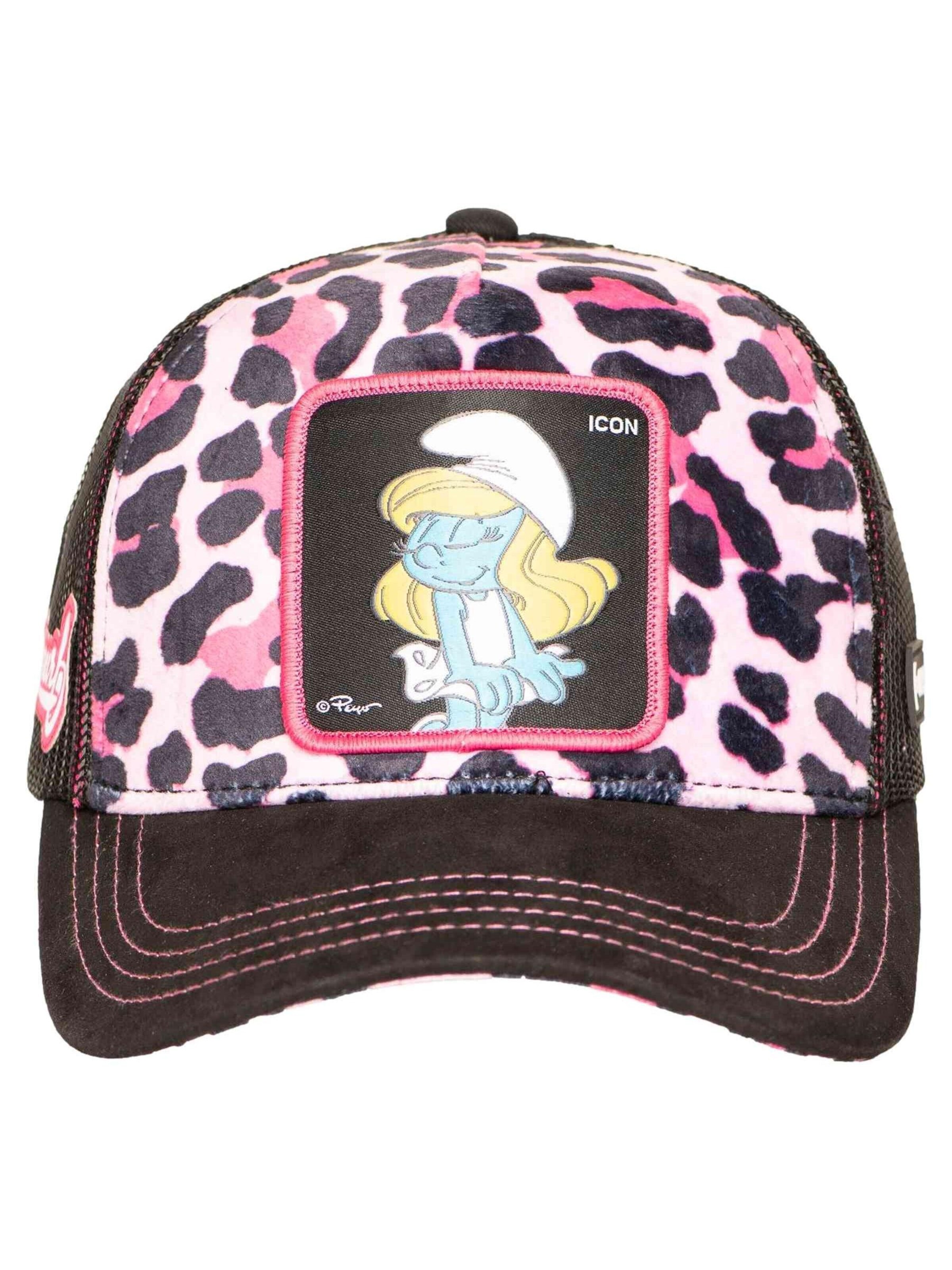 Capslab - Boné 'Gorra capslab rosa leopardo pitufina smu2 leop trucker cap' em rosa: frente