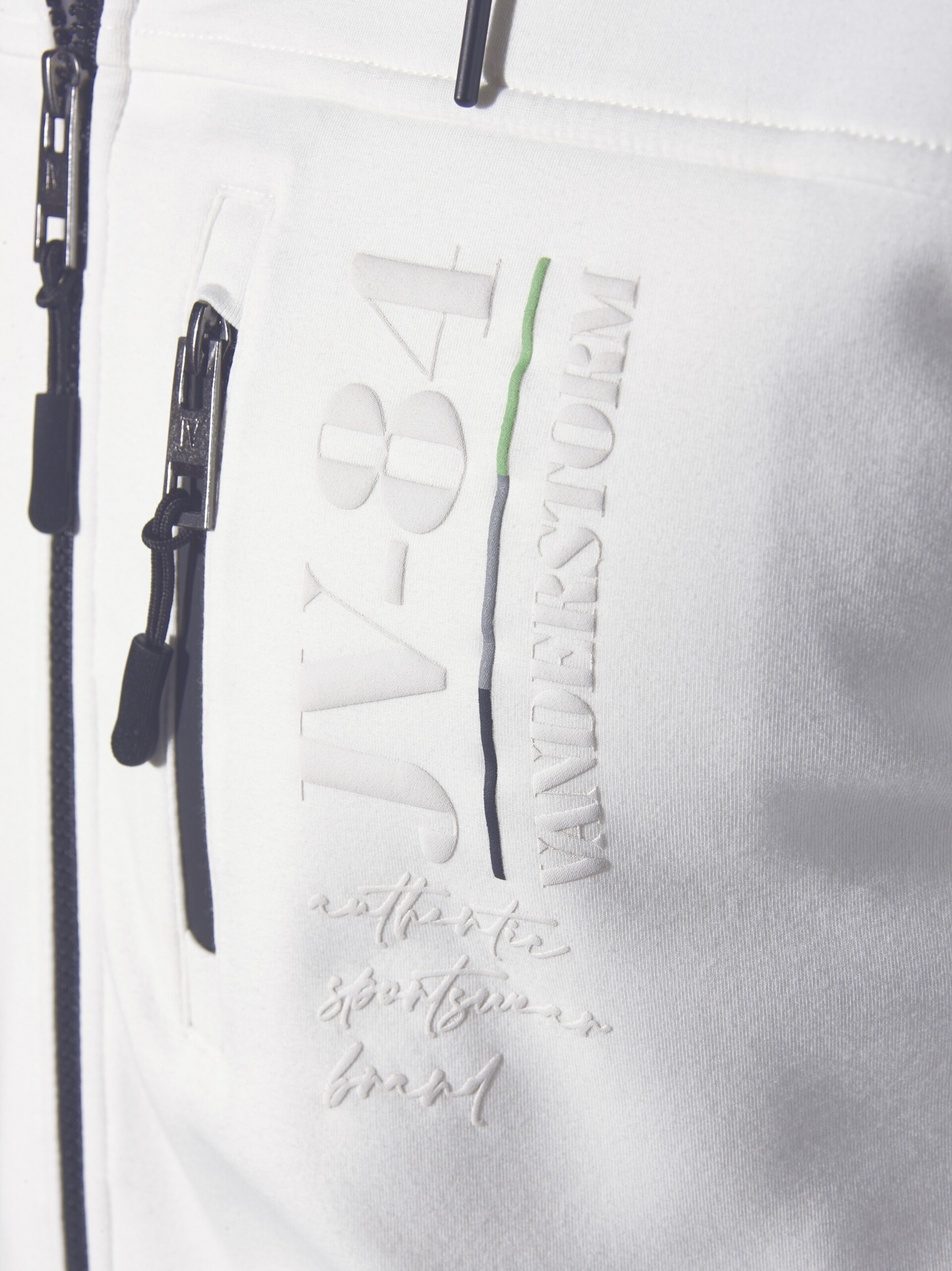 Jan Vanderstorm Zip-Up Hoodie ' Finndor ' in White