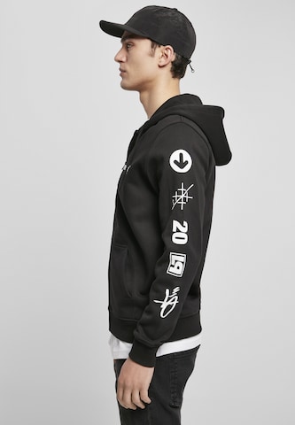 Mister Tee Zip-Up Hoodie 'Linkin Park Anniversary' in Black