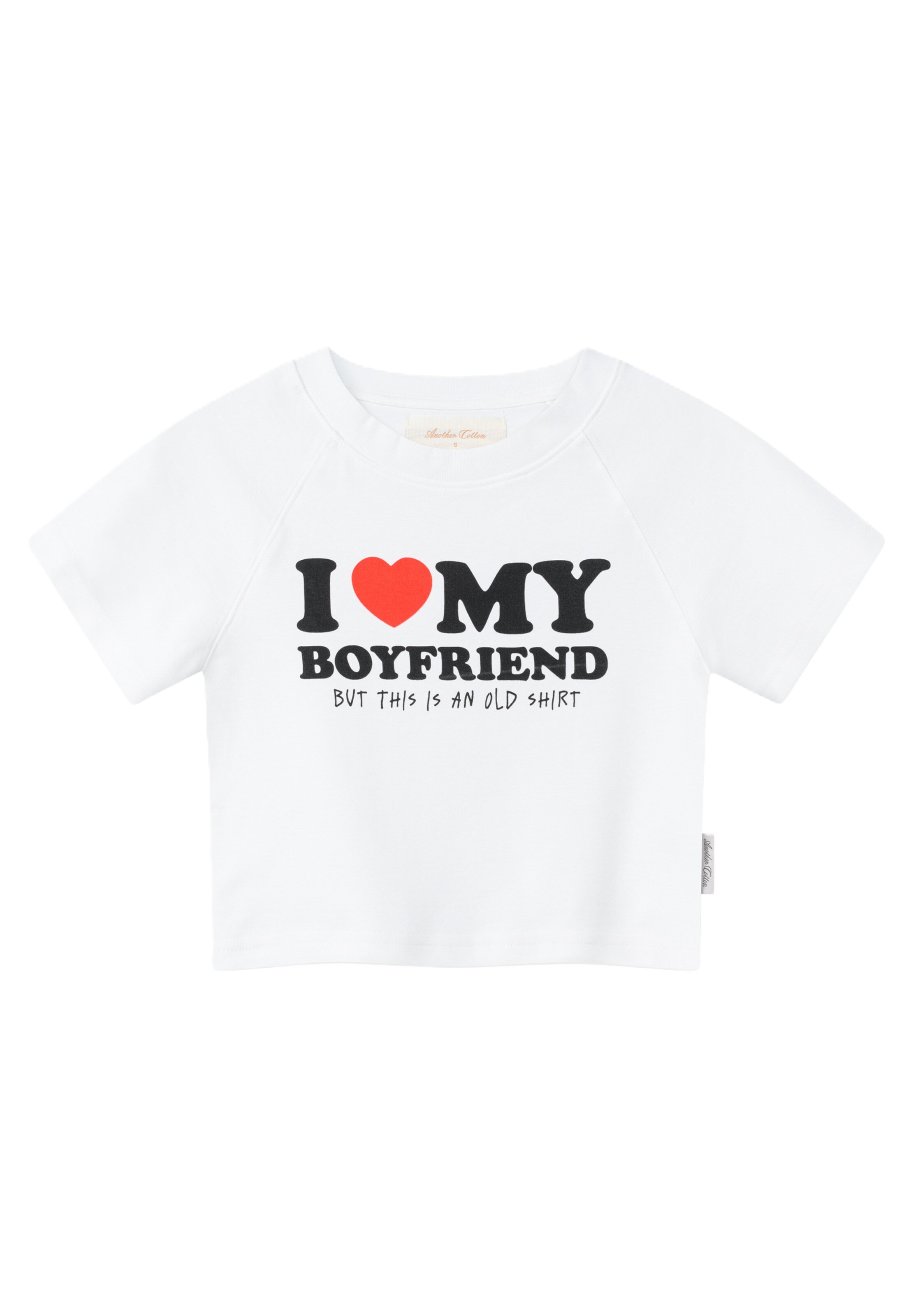 Another Cotton Lab Shirt 'Love My Boyfriend' in White: front