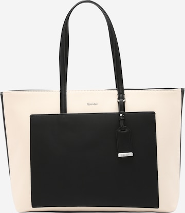 Calvin Klein Μεγάλη τσάντα σε μπεζ: μπροστά