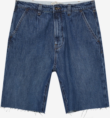 Pull&Bear Wide Leg Shorts in Blau: predná strana