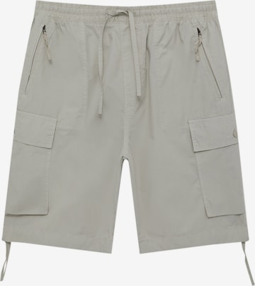 Pull&Bear Loosefit Cargobroek in Grijs: voorkant