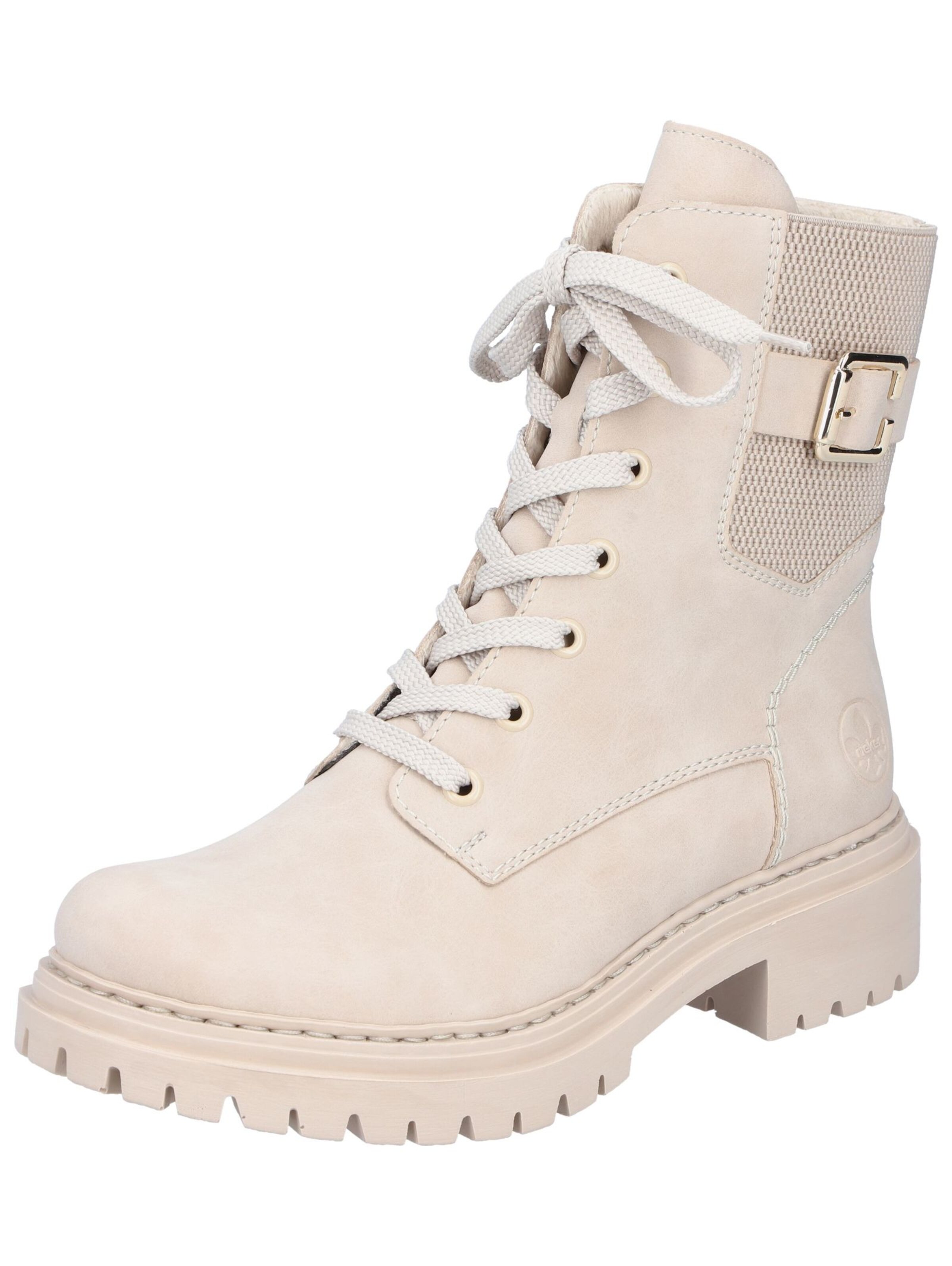 Bottines à lacets Rieker en beige : devant