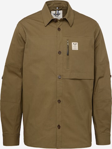 Fat Moose Regular fit Button Up Shirt in Green: front