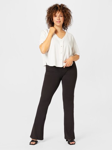 PIECES Curve Flared Trousers 'NALA' in Black