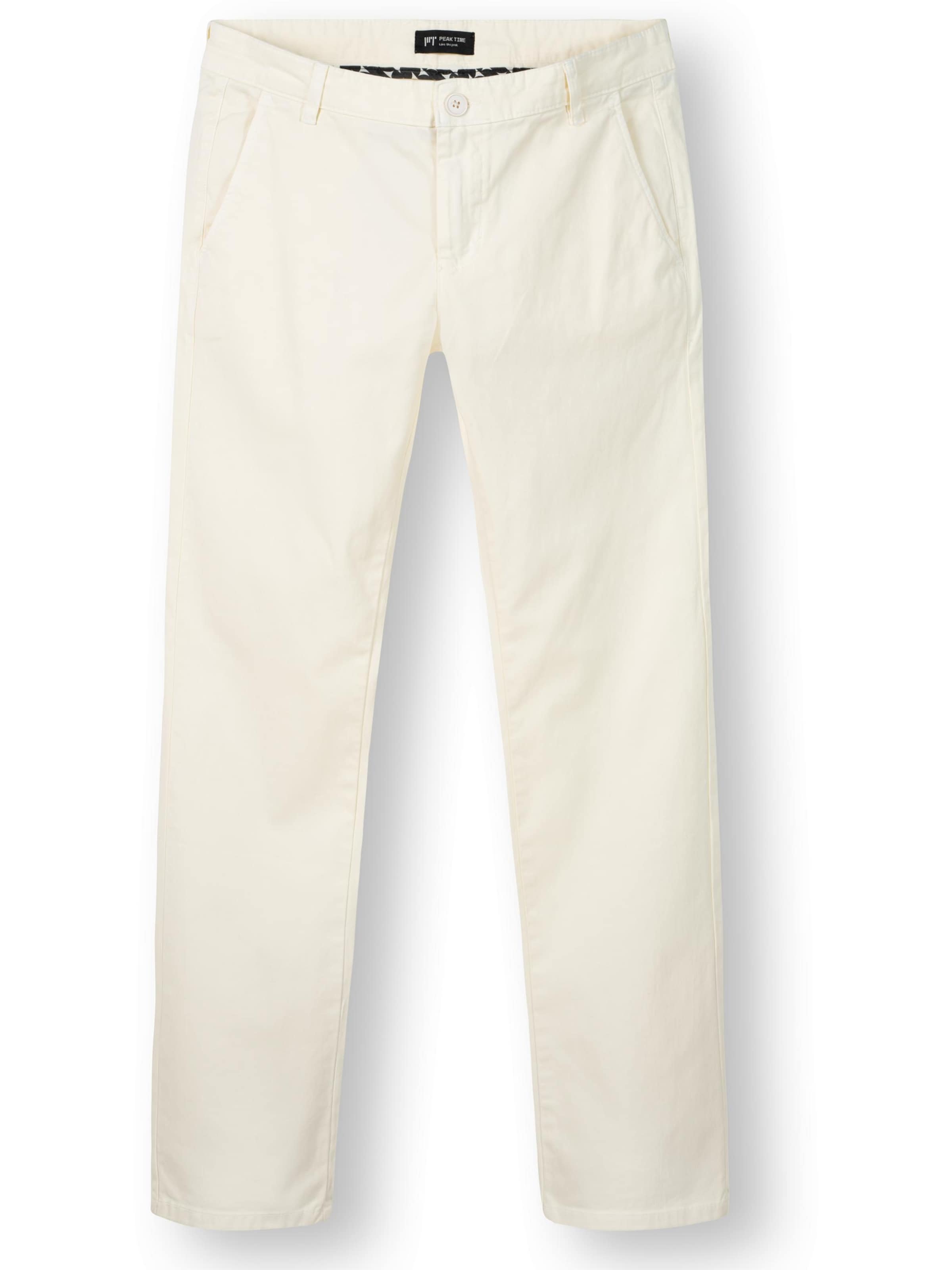 Pantalon chino 'Astron' Peak Time en blanc : devant