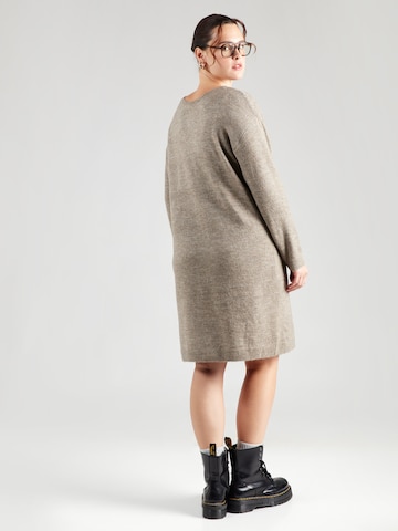 ONLY Carmakoma Knitted dress 'CARADELE' in Brown