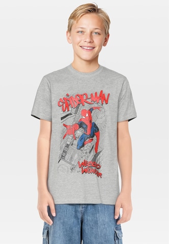 T-Shirt 'Spiderman Comic' Mister Tee en gris : devant