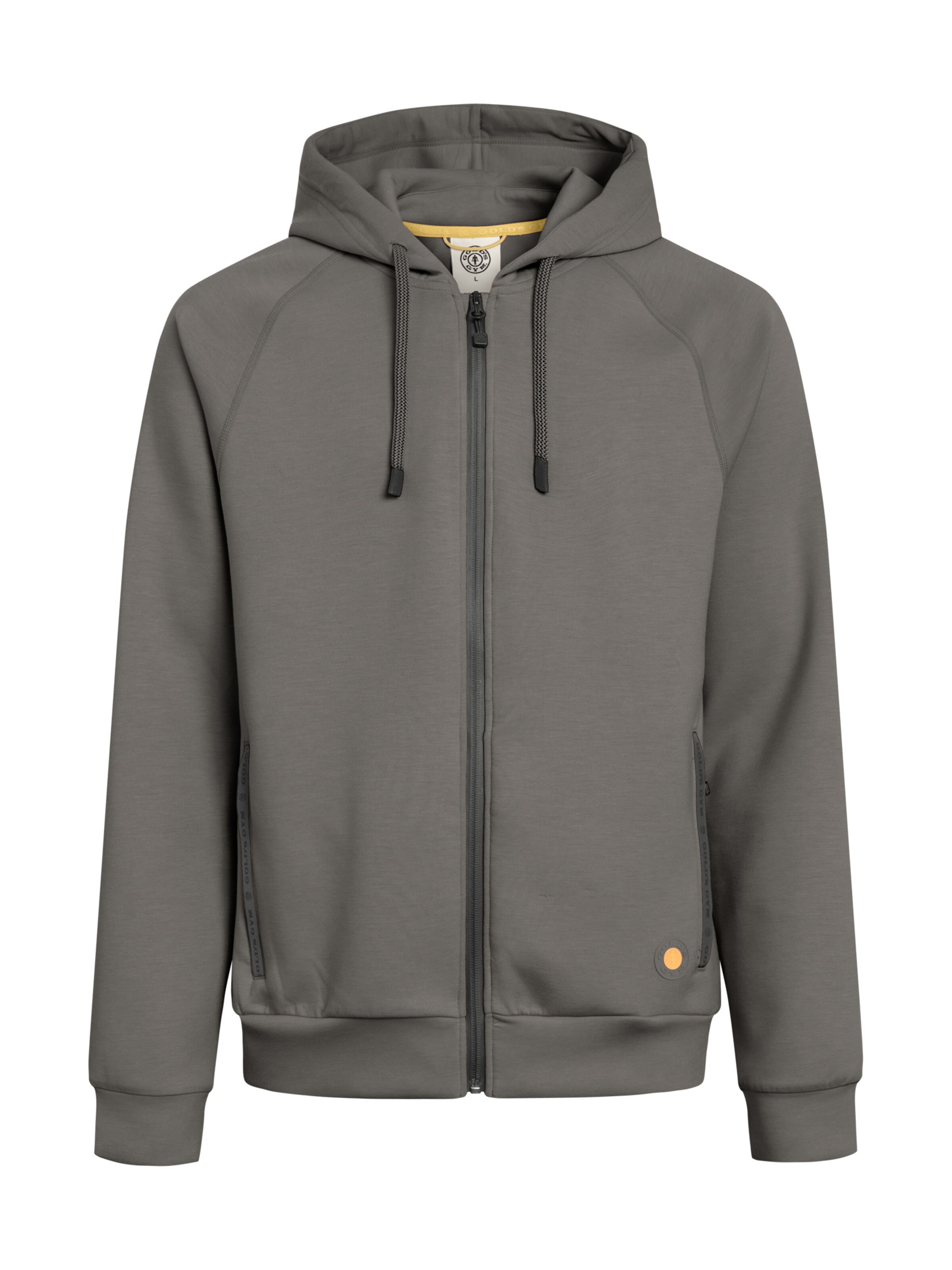 GOLD´S GYM APPAREL Træningsjakke 'Gene' i grå: forside