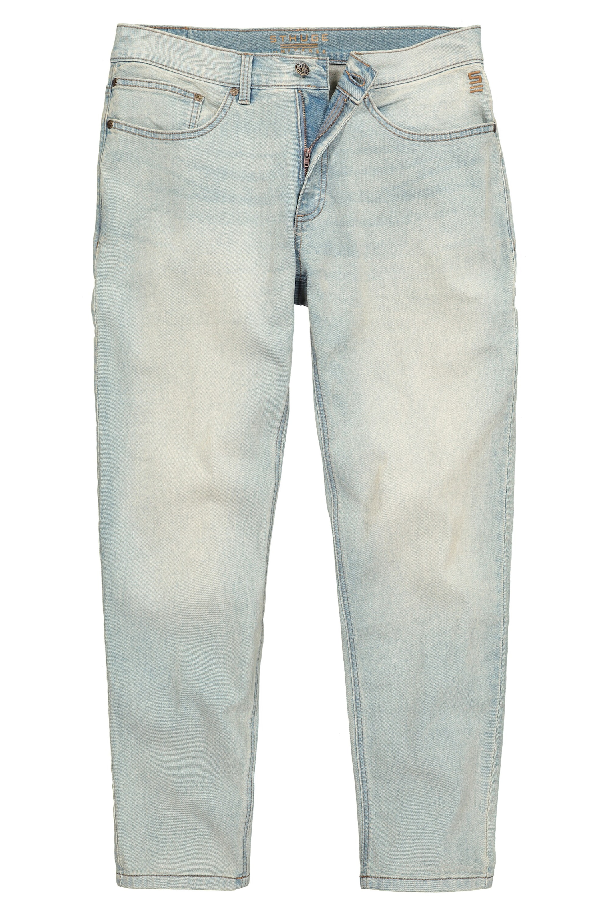 STHUGE Tapered Jeans in Blau: Vorderseite