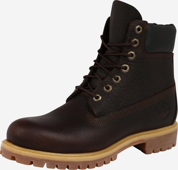 TIMBERLAND - Botas com atacadores '6IN Premium' em castanho: frente