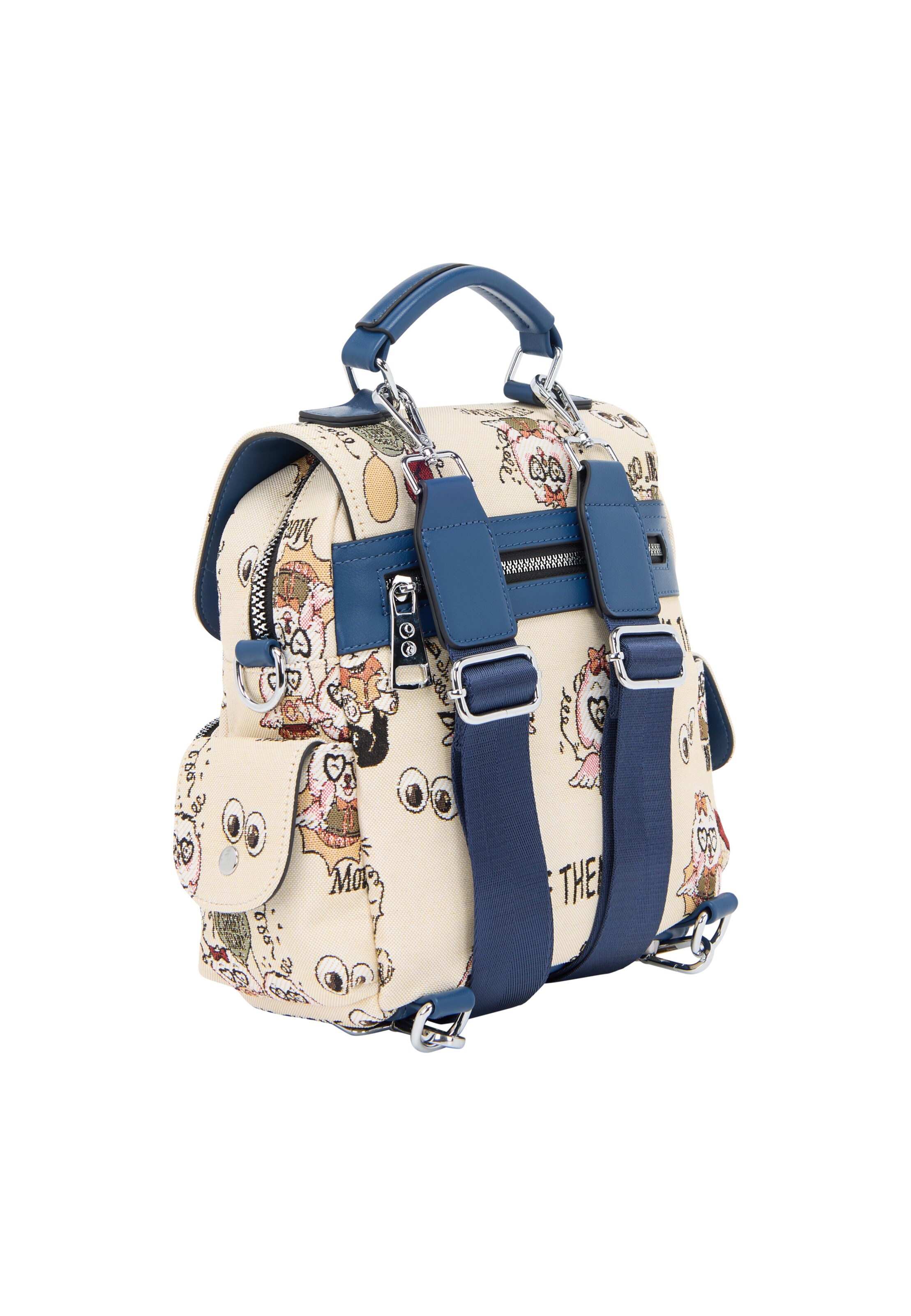 MYMO Backpack 'Pop Eyetheme' in White