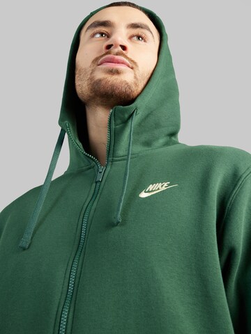 zaļš Nike Sportswear Sportiska jaka 'CLUB FLC'