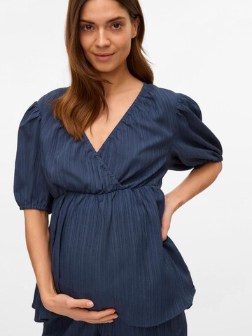 MAMALICIOUS Bluse i blå
