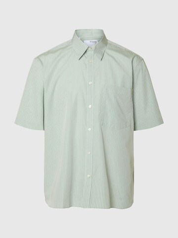 SELECTED - Ajuste confortable Camisa en verde: frente