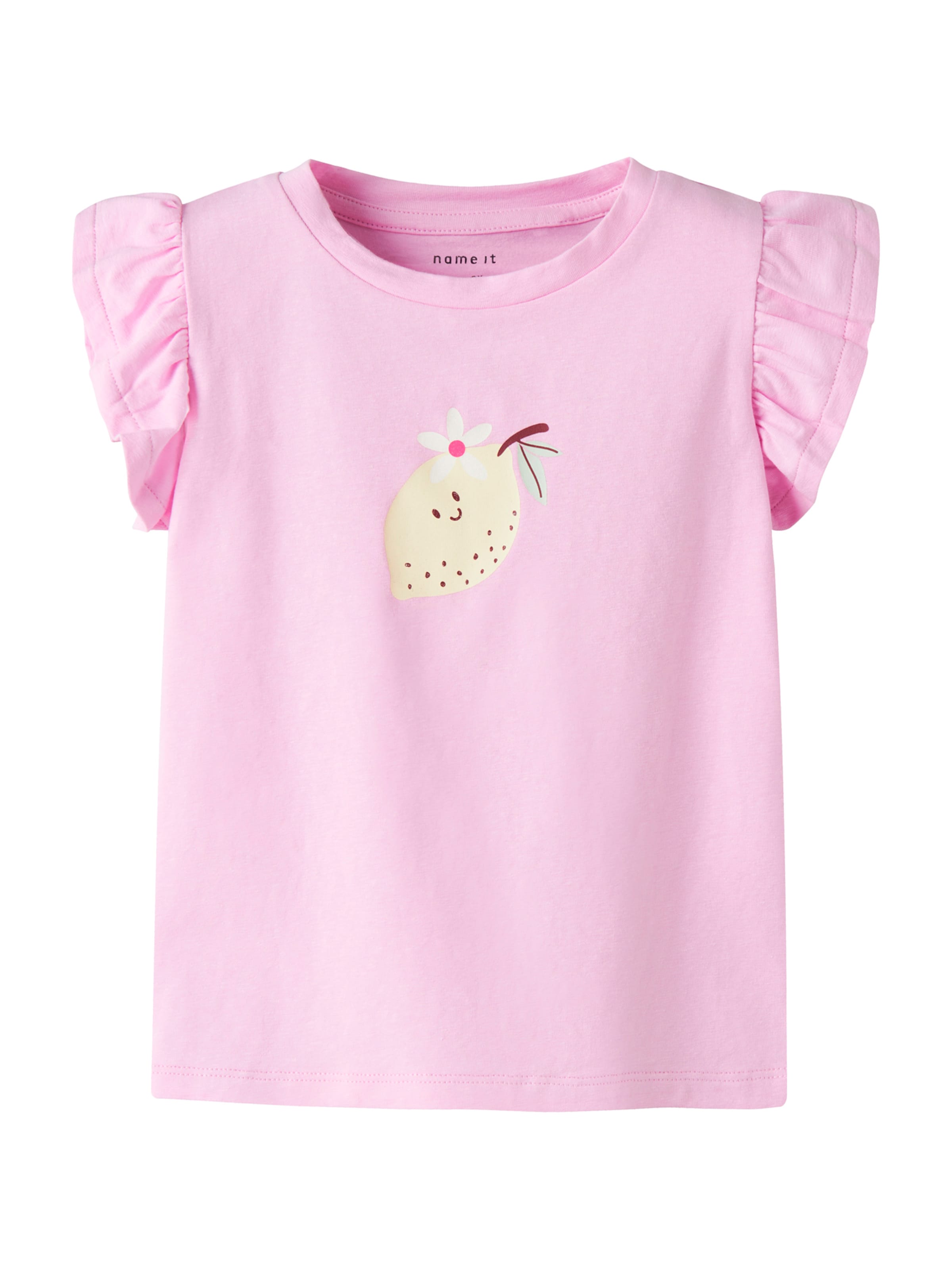 NAME IT T-Shirt 'NMFFLITTAZ' en marron / jaune pastel / rose, Vue avec produit