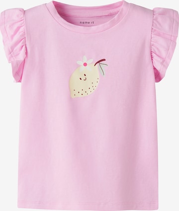 Tricou 'NMFFLITTAZ' de la NAME IT pe roz: față