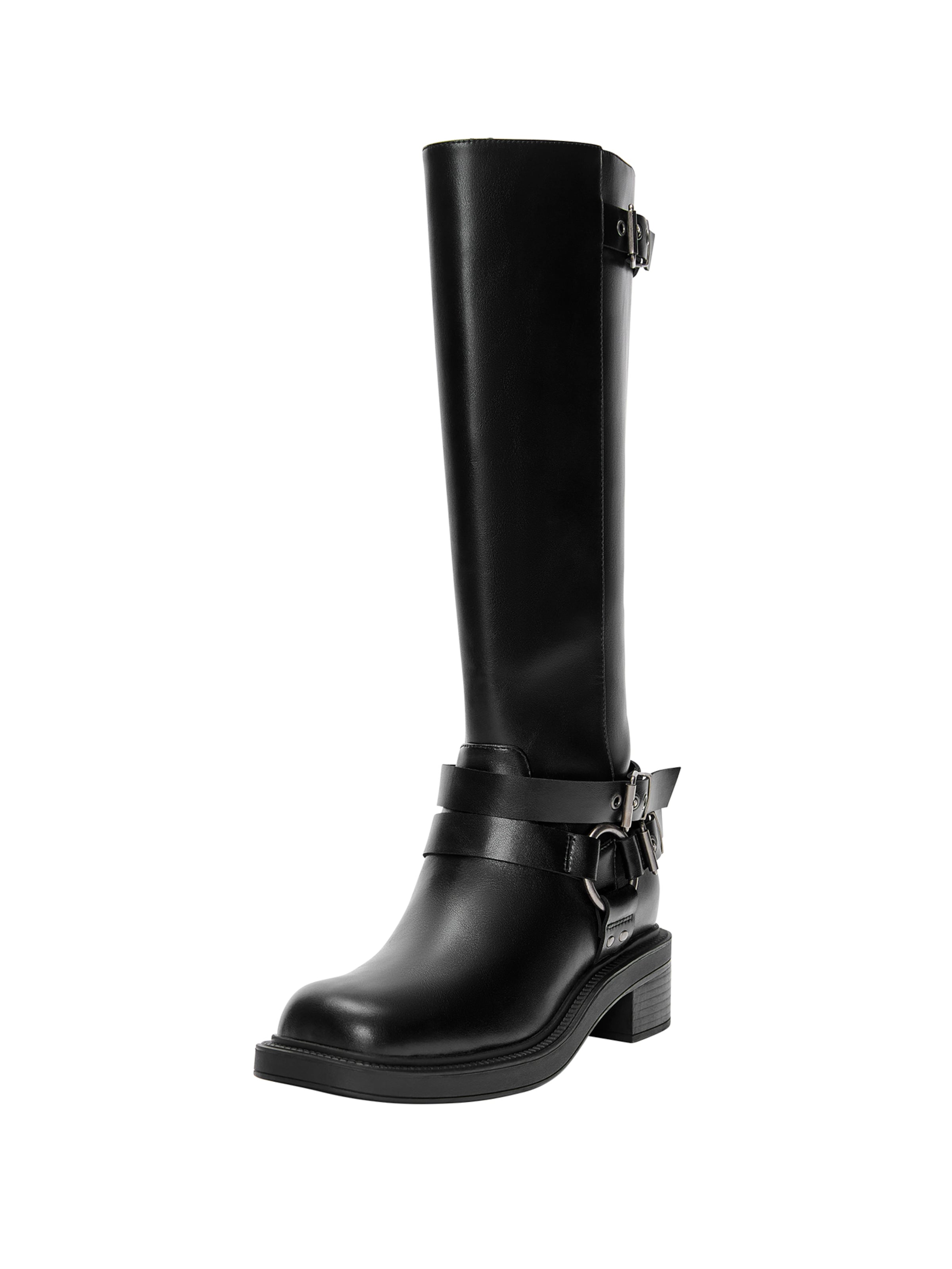 Pull&Bear Boot in Black: front