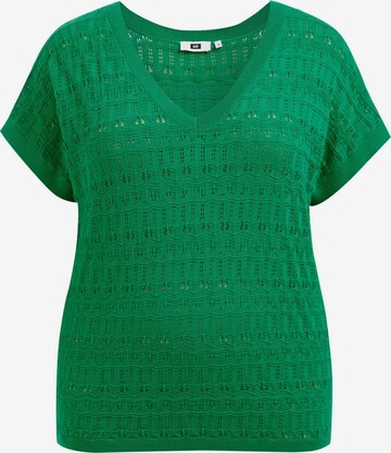 Pull-over WE Fashion en vert : devant