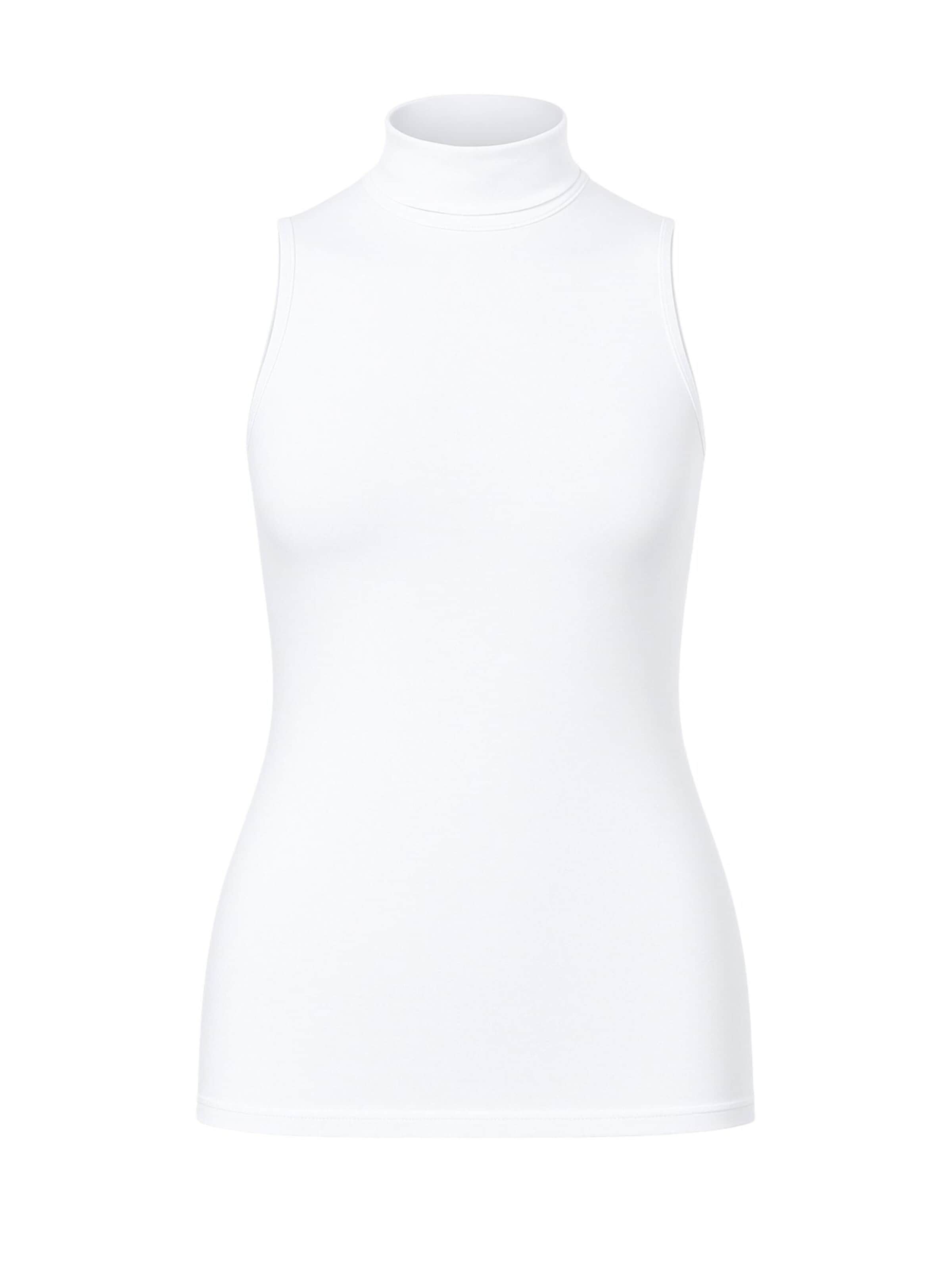 Top 'MODALINE' di fashionshowcase in bianco: frontale