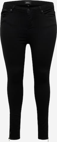 ONLY Curve Skinny Jeans 'CORAL' in Schwarz: predná strana