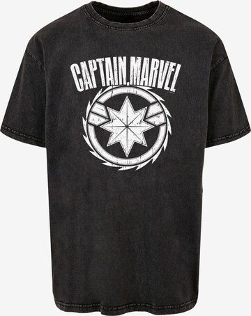 Maglietta 'Captain Marvel - Blade Emblem' di ABSOLUTE CULT in nero: frontale
