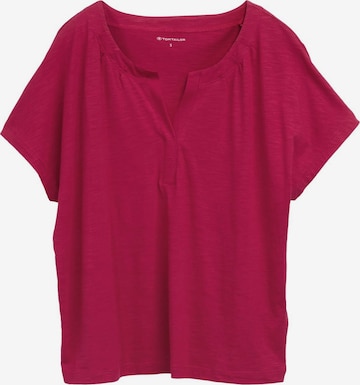 T-shirt TOM TAILOR en rouge : devant