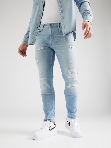 REPLAY Slimfit Jeans 'ANBASS' in Blauw: voorkant