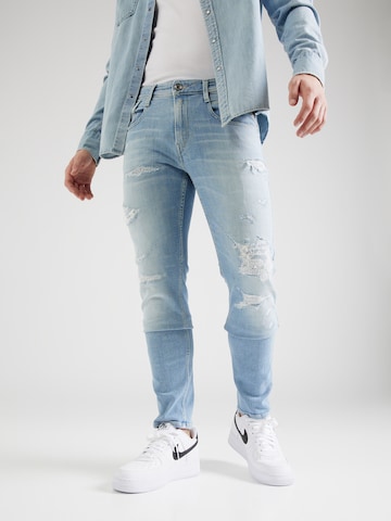 Slimfit Jeans 'ANBASS' de la REPLAY pe albastru: față