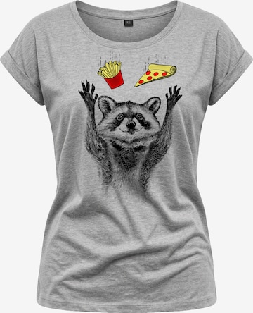 MAKAYA Shirt 'Pizza' in Grey: front