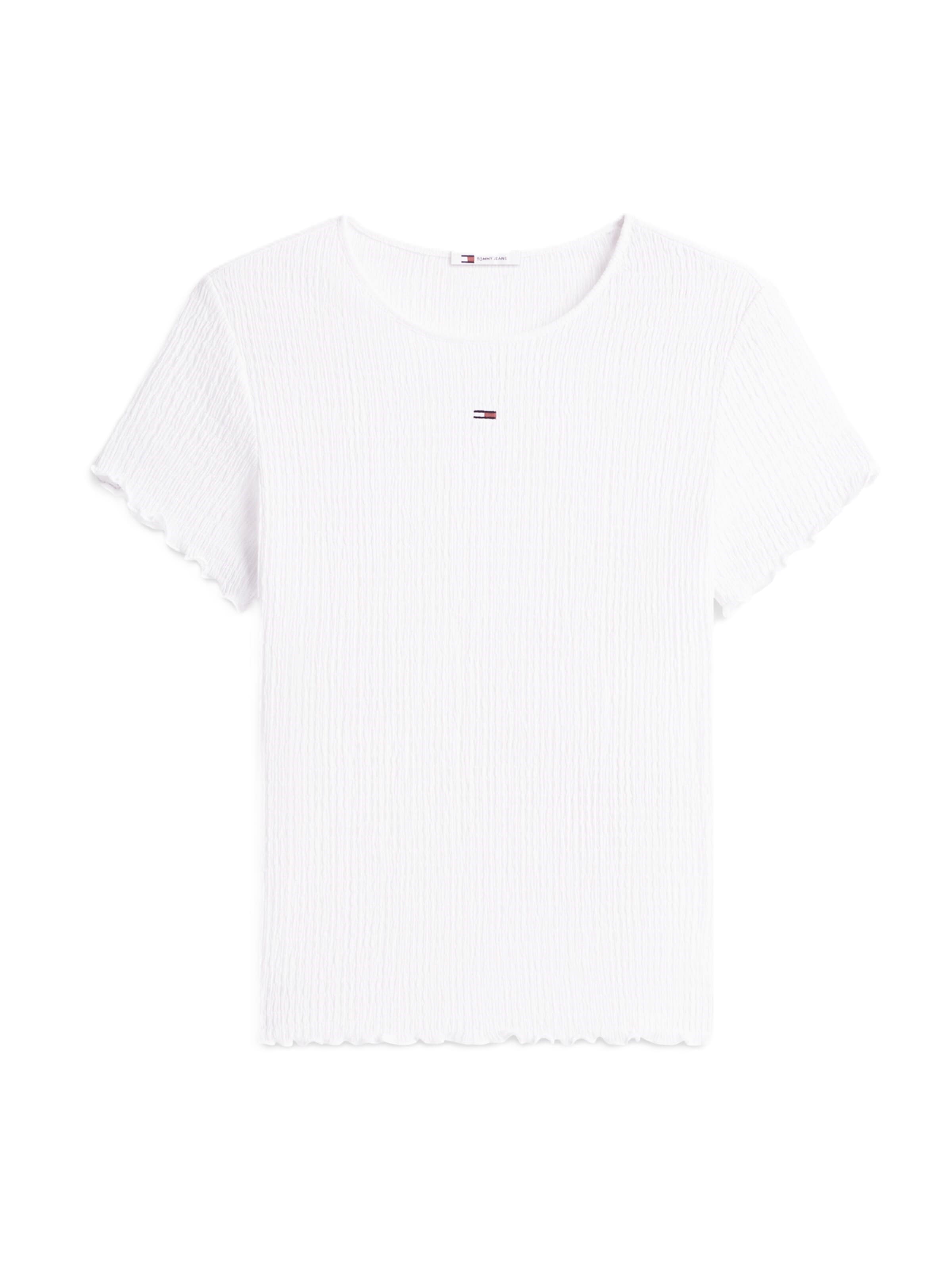 Tommy Jeans Тениска в бяло: отпред