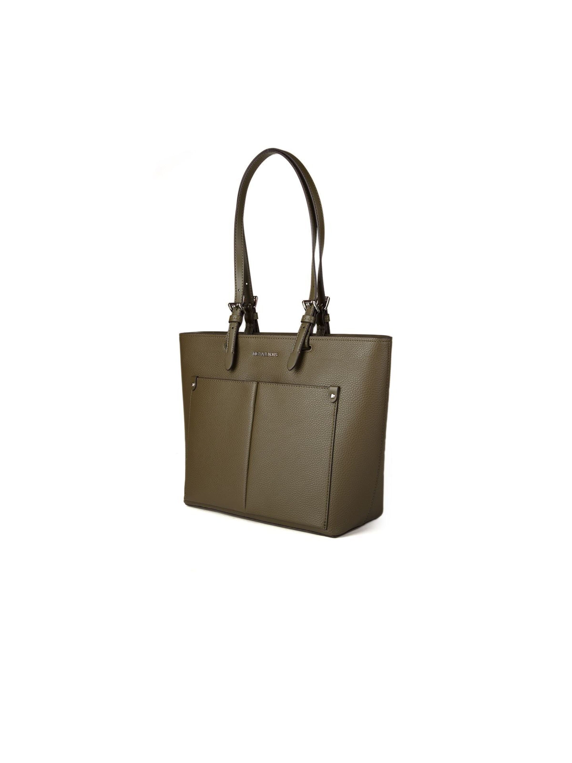 Michael Kors - Bolso de mano 'Jet Set Travel Medium Dbl Pocket Tote Non-Leather Vegan Material' en verde