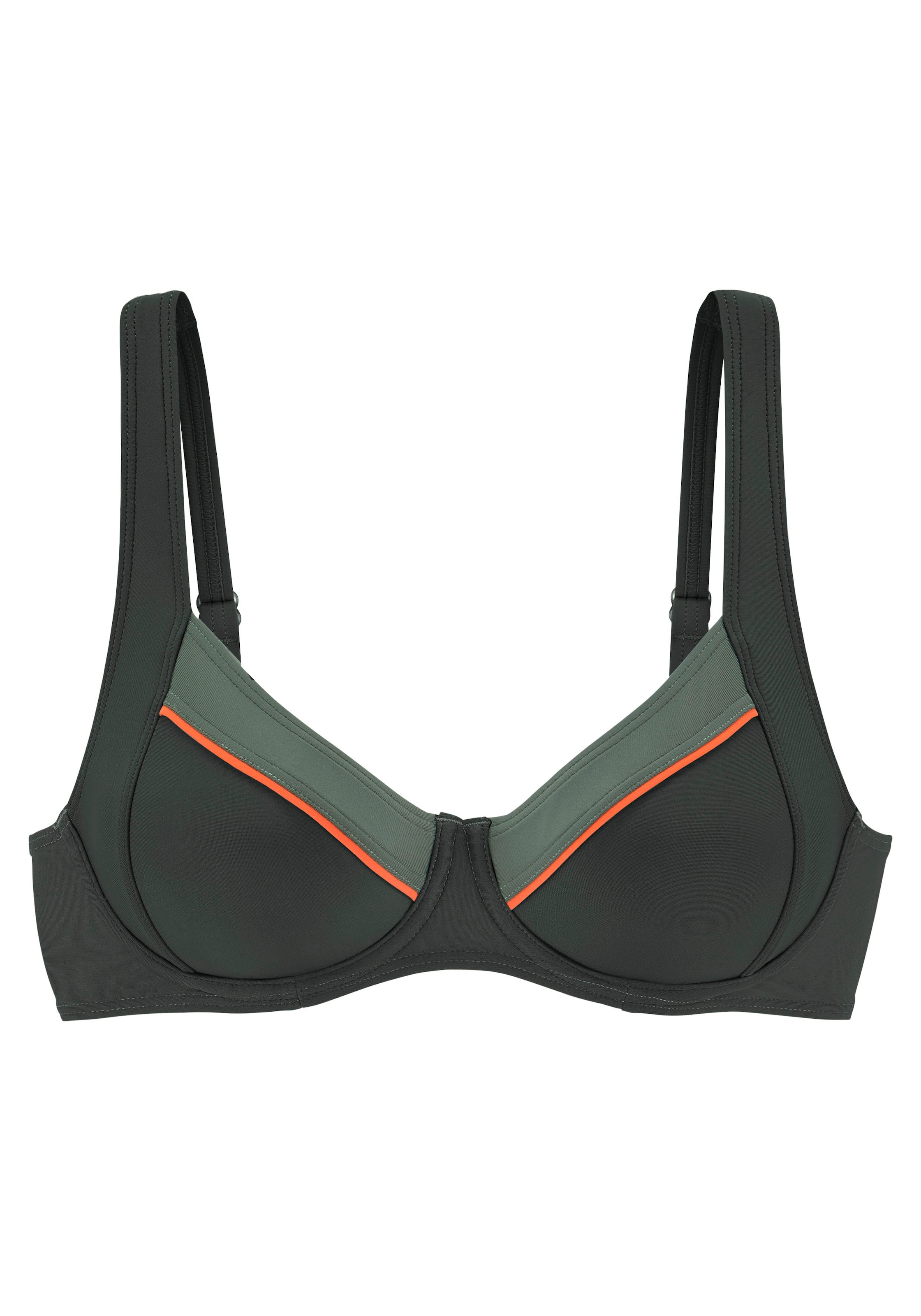 LASCANA T-shirt Bikinioverdel 'Yuna' i grøn: forside