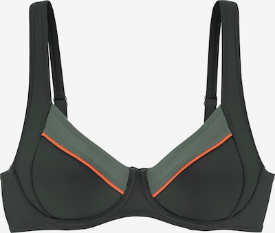 LASCANA Bikini zgornji del 'Yuna' | oliva / oranžna barva, Prikaz izdelka