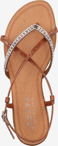 SCAPA T-Bar Sandals in Brown