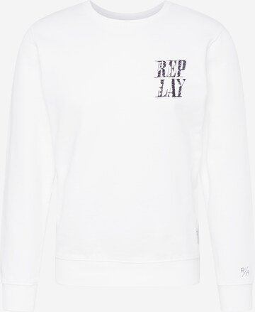 REPLAY Sweatshirt in Weiß: predná strana