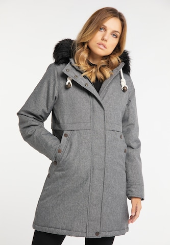 DreiMaster Klassik Winterparka in Grau: Vorderseite