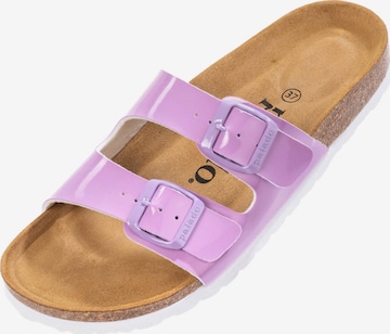 Palado Mules 'Milos' in Purple: front