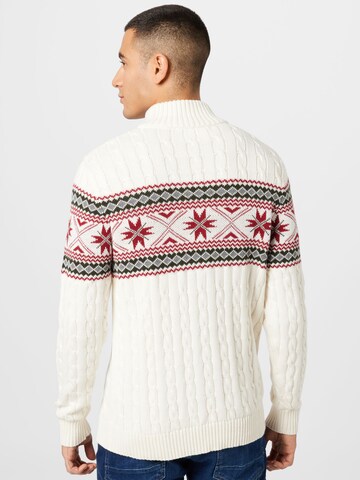 Pull-over 'SLHFlake' SELECTED en beige