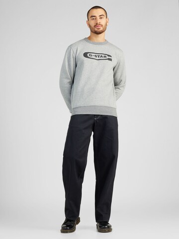 G-Star RAW Sweatshirt 'Old school' i grå