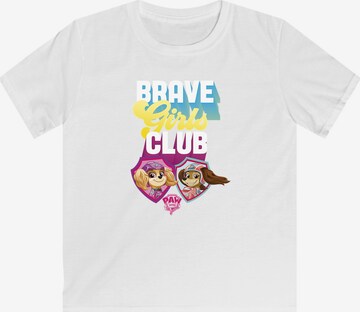 F4NT4STIC T-Shirt 'Paw Patrol Sky Liberty Brave Girls Club' in Weiß: predná strana