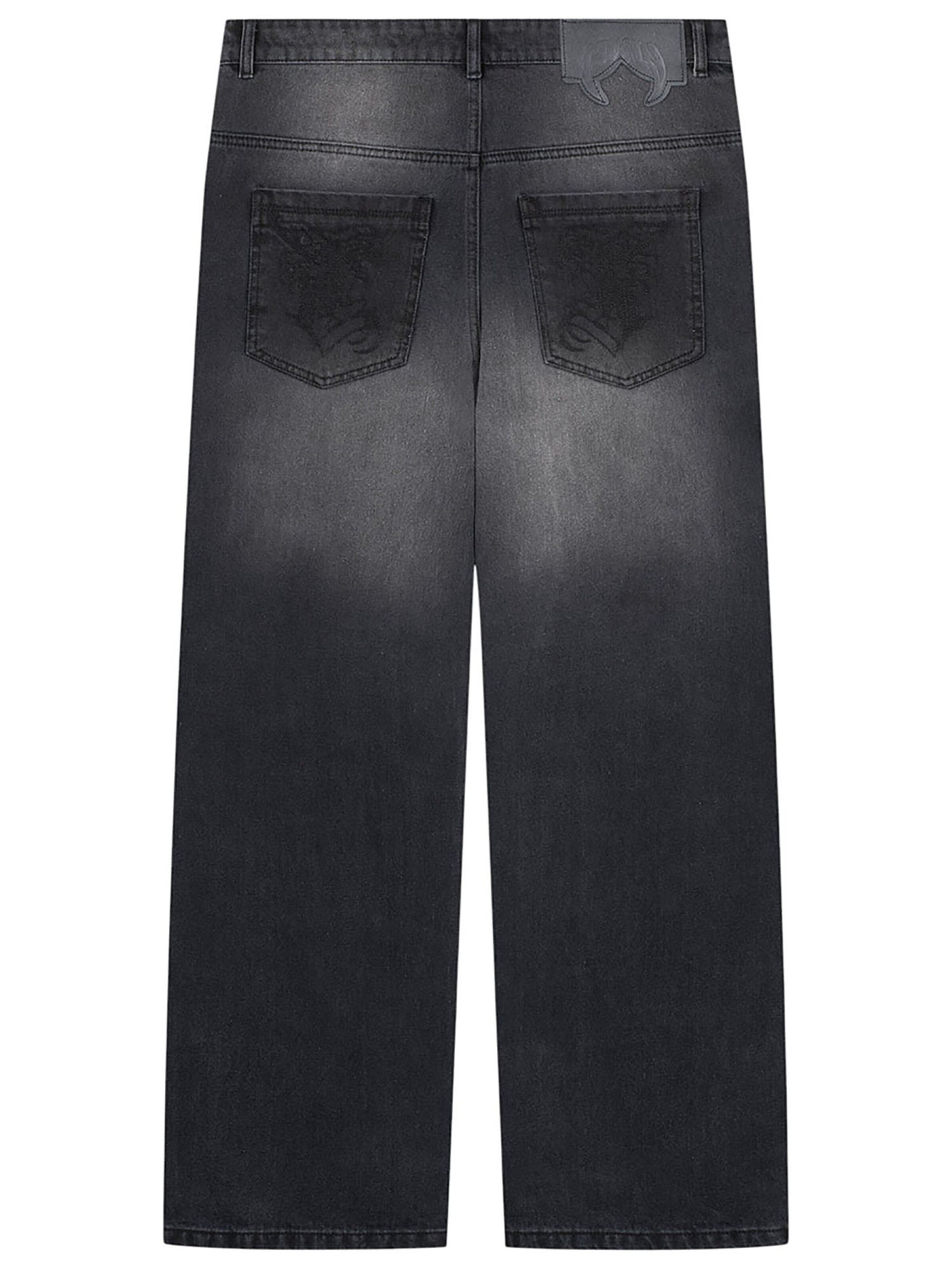 FAVELA Regular Jeans 'Aves Patch' in Black