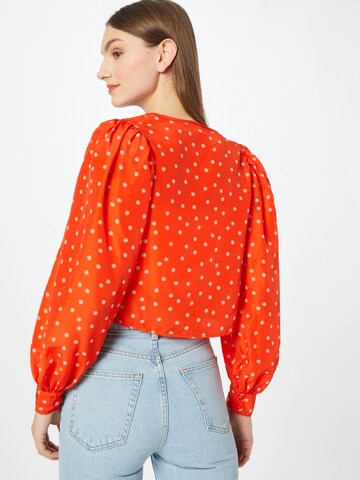 LEVI'S ® - Blusa 'Fawn Tie Blouse' em laranja