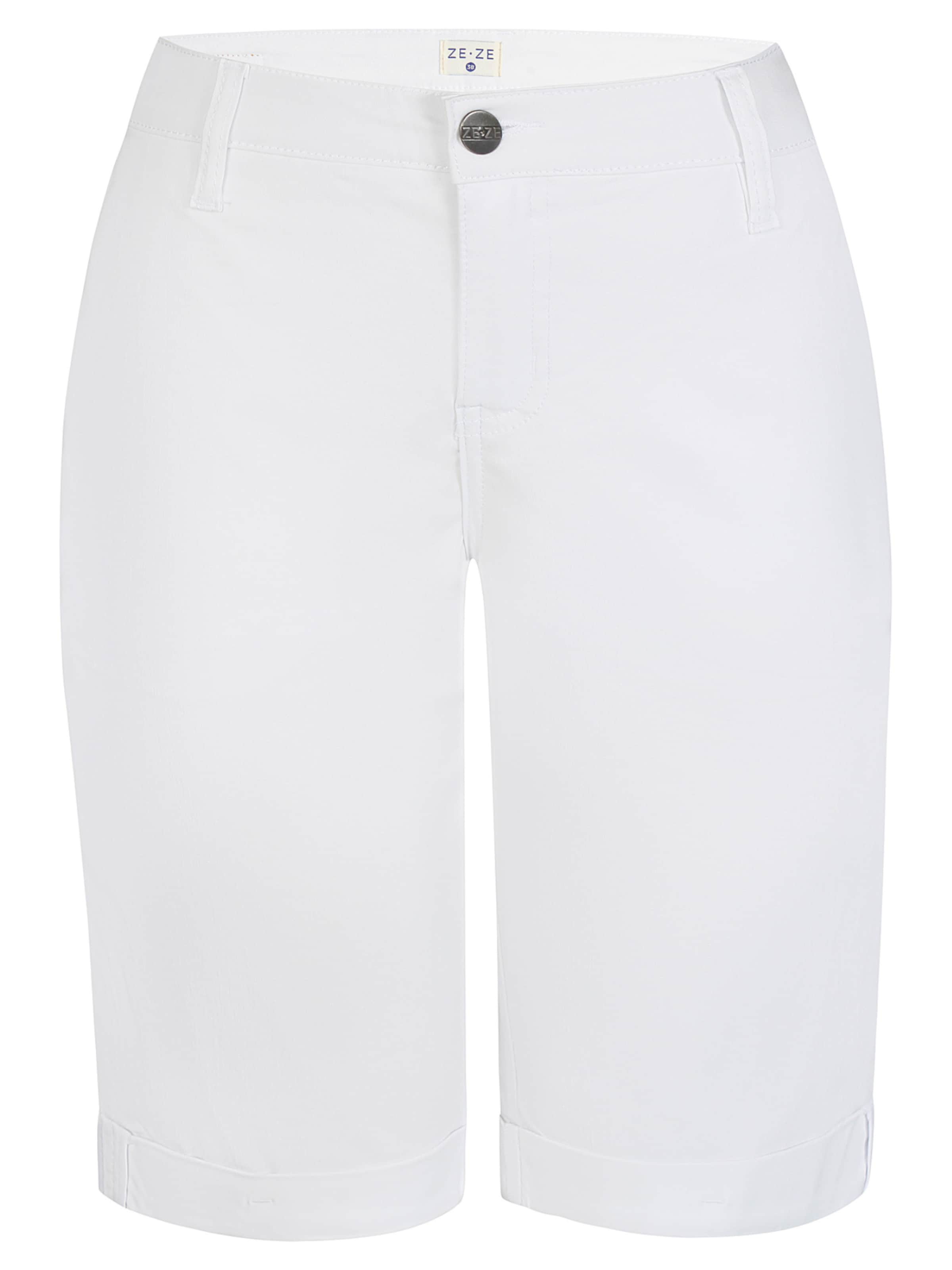 ze-ze Broek 'Sanne 313' in Wit: voorkant