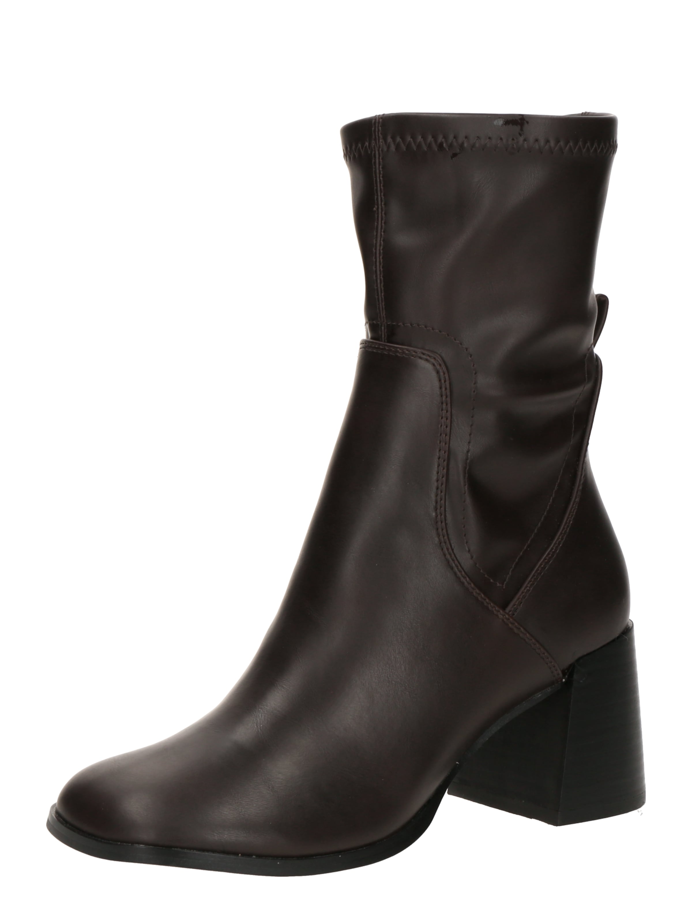 TOPSHOP - Botim 'Penny' em castanho: frente