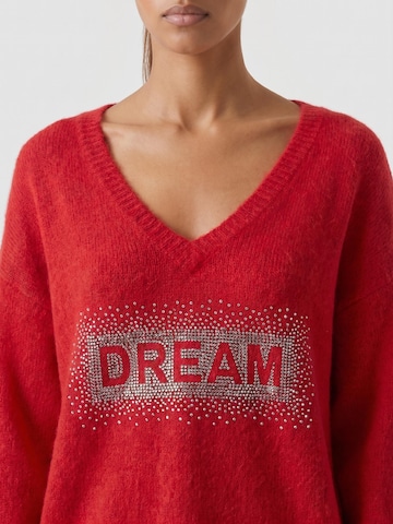 Pull-over oversize 'Silja' americandreams en rouge