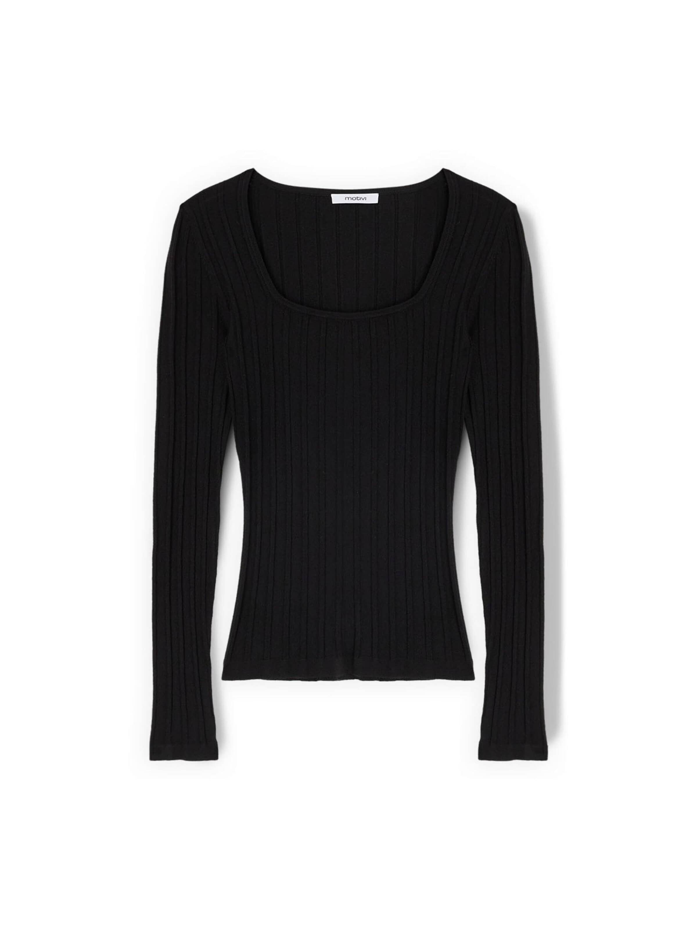 Pull-over MOTIVI en noir : devant