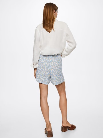 MANGO Wide Leg Shorts 'AMELIA' in Blau