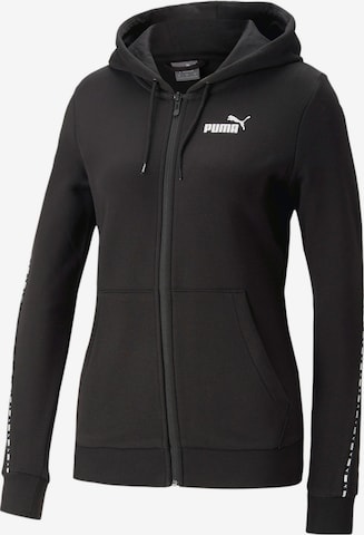 PUMA Sports sweat jacket in Black: front